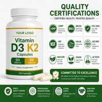 Capsules de Vitamine D3 K2 pour le Soutien Osseux et Immunitaire – Complément Quotidien pour le Bien-être Adulte – Marque Blanche pour Acheteurs B2B