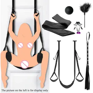 SM Double Bondage Set swing style Thigh Restraint Sling Legs Binding Adult Sex Products Slave Fetish Toy Sex Swing For Women