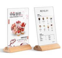 Support de Présentation en Bois Créatif Ray avec Base en Acrylique pour Cartes de Visite et Souvenirs – Décoration de Bureau