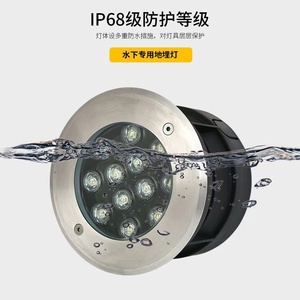 Spot lumineux <span class=keywords><strong>led</strong></span> encastrable dans le sol, imperméable conforme à la norme IP68, éclairage d'extérieur, 7/9/12/15/18/24/36W, 1 unité - Product Image 3
