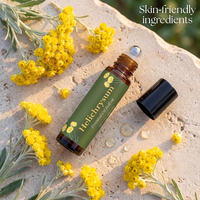 Huile Essentielle de Hélichryse Premium en Roll-on, Arôme Frais, avec Huile de Coco Fractionnée 10ml pour Soins de la Peau et Aromathérapie