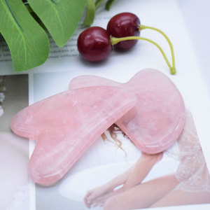 Planche de <span class=keywords><strong>Massage</strong></span> en pierre de Jade Gua sha, naturel, Quartz Rose, plaque de Guasha, grattoir, outils pour le cou, le dos et la peau - Product Image 3