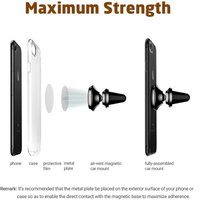 Logo personnalisé Mini support magnétique pour voiture Support pour téléphone portable en métal Plaque d'aération Support magnétique pour téléphone de voiture
