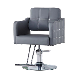 Chaise de barbier ergonomique réglable et rotative HS XT, siège en cuir, cadre en aluminium, repose-pieds réglable en hauteur, pour salon de coiffure - Product Image 1