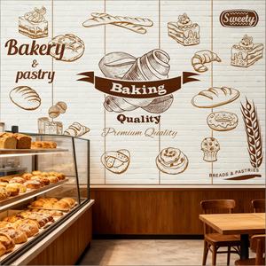 Papier peint <span class=keywords><strong>mural</strong></span> en brique de pain de blé de boulangerie, papier peint photo pour salon, chambre à coucher, fond de télévision, restaurant, boutique de petit-déjeuner, murale - Product Image 1