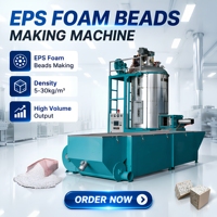 Machine automatique de pré-expansion de billes de mousse EPS en lots avec machine d'expansion de matières premières EPS essentielles