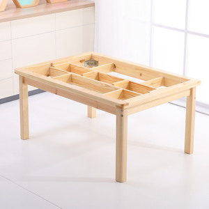 <b>Building</b> <b>Block</b> Table Solid Wood Children's Double-layer Childhood Intelligence Colorful Wood Table - Product Image 2