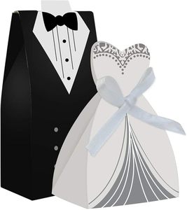 Vente en Gros Faveur Creative Dress & Tuxedo Mariée Bonbons Chocolat Cadeau Bonbonnière Cadeau Douche Nuptiale Décoration - Product Image 1