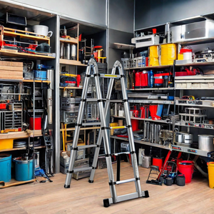 Fabricants d'escaliers pliants en aluminium, échelle télescopique isolante rétractable pour grenier, fermeture douce, pliable, utilisation en extérieur - Product Image 4