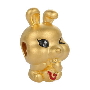 Pulsera de conejo con cuentas de lujo de gama alta, abalorio de oro tallado, accesorios creativos con cuentas para Pan Fit, componentes de hallazgos de joyería - Product Image 2