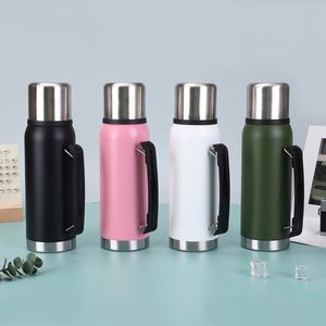 <b>Large</b> 1200ml Double Wall Stainless Steel Travel <b>Mug</b> Handle Vacuum Insulated 6-12 Hours Thermal Insulation Eco-friendly Tumbler - Product Image 1