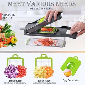 เครื่องหั่นผักคุณภาพสูง FBA ฟรี 16-in-1 เครื่องหั่นผักอเนกประสงค์ หั่นหัวหอม แครอท เครื่องสไลด์ผัก - Product Image 3
