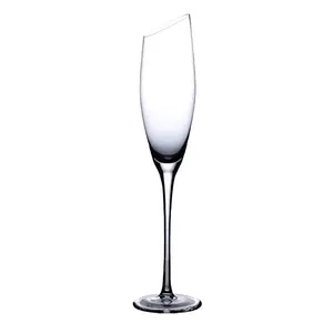Champagne Coup Glazen 200 Ml Clear Bruiloft En Cake Server Sets Angled Velg Fluit Tulip Groothandel Voorraad Champagne Fluiten