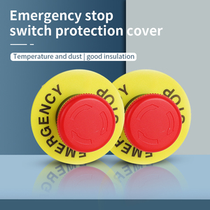 สวิตช์ปุ่มกดหยุดฉุกเฉินสีเหลือง16มม./22มม. สวิตช์ปุ่มกดพลาสติกหยุด40มม. 60มม. 90มม. - Product Image 2