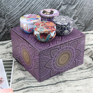 Wholesale plant <b>essential</b> <b>oils</b>, soybean wax, DIY dried flower scented candles, ethnic-style fragrance 8-piece gift <b>sets</b> - Product Image 2