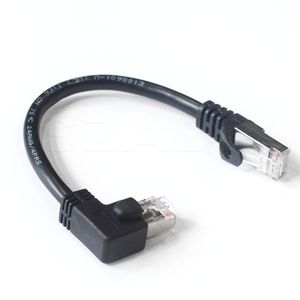 Personalizzato 90 °   Cavo Ethernet RJ45 Angolare (Su/Giù/Sinistra/Destra) UTP FTP Maschio-Maschio Cat6 Cat8, Cavo Patch di Rete OEM ODM - Product Image 2