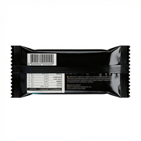 Sacs d'emballage alimentaire personnalisés en PET+VMPET+PE pour barres énergétiques au chocolat, scellés au dos, impression par gravure, résistants à l'humidité