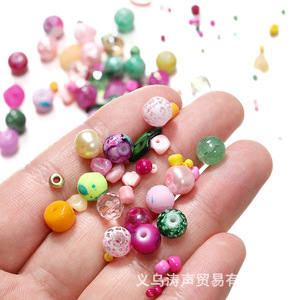 ลูกปัดอะคริลิคทรงต่างๆ สีแดง สำหรับทำเครื่องประดับ DIY งานฝีมือ ลูกปัดแบบหลวม AC2636 - Product Image 3