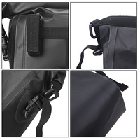 Sac de guidon de vélo portable imperméable en PVC à bas prix, noir, léger, 320g