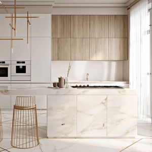 Vente chaude Armoire de cuisine moderne Nouveau Design Laque Finition <span class=keywords><strong>Menuiserie</strong></span> modulaire pour la maison Salle à manger Cave à vin Résine Tiroir Panier - Product Image 1