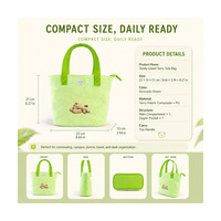 Tas Tangan Wanita Teddy Island, Tas Selempang Beruang Lucu, Bulu Lembut, Pegangan Atas, Kapasitas Besar, Hadiah Sehari-hari, Grosir, Musim Panas