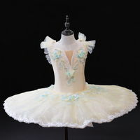 Tutu de ballet professionnel Swan Lake pour enfants et filles, en polyester, tulle et paillettes, robe de scène moelleuse, taille personnalisée classique