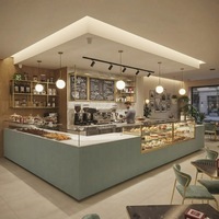 Comptoir de caisse sur mesure de haute qualité et luxueux, ensemble complet avec dimensions personnalisées pour boulangerie