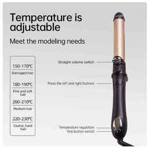 Arricciacapelli Elettrico Rotante Automatico Professionale in Ceramica 25/32mm con Display LCD della Temperatura - Product Image 4