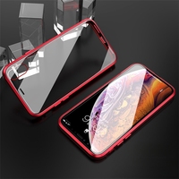 Coque de protection magnétique en verre double face pour iPhone 13 pour Apple 14 Pro XS Max Coque à ventouse en métal avec aimant King