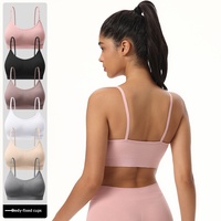 Soutien-gorge de sport une pièce avec bonnets fixes, extensible, confortable, respirant, décontracté, grande taille, séchage rapide, pour la course à pied, pour femmes