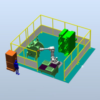 Laiton zinc alliage d'aluminium petites pièces métalliques unités robotiques système polissage et rectifieuse avec bouclier automatique