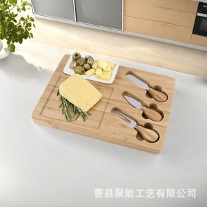 เขียงไม้ไผ่พร้อมชุดมีด 32.39 x 23.5 ซม. สำหรับเสิร์ฟและหั่นชีส - Product Image 4
