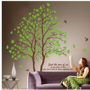 คู่สติกเกอร์ติดผนังต้นไม้60X90X2พีวีซีกันน้ำตกแต่งบ้านสำหรับห้องนั่งเล่นห้องนอนโซฟาพื้นหลังทีวี - Product Image 3