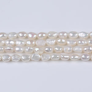 Perles d'eau douce baroques promotionnelles, blanches, 3-11 mm, naturelles, trou droit et trou vertical, Zhuji - Product Image 3