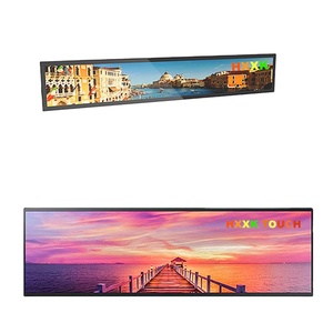 Siêu rộng LCD Monitor Bar màn hình quảng cáo hiển thị USB cung cấp điện kỹ thuật số biển Video màn hình phương tiện truyền thông kiosk Dải Kệ cạnh - Product Image 1