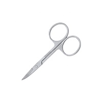 Ciseaux professionnels de manucure et de sourcils VW-MS-017 avec manche en acier inoxydable, lame tranchante, conception pour droitiers