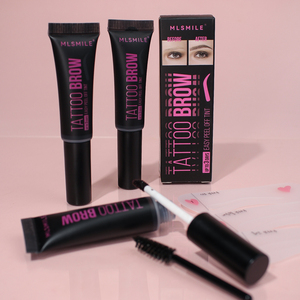 Kit Tinta Sopracciglia Peel-Off a Lunga Durata 3 Giorni, Impermeabile e Anti-Sbavatura, Gel Tinta Ibrido per Sopracciglia Nero Marrone con Pennello - Product Image 1