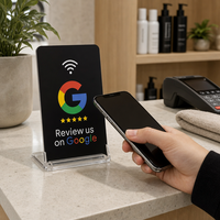 Carte NFC TapFive pour avis rapides avec puce NTAG213, étanche, pour restaurants/boutiques sur Google/TikTok/Instagram - Marque ecardlink