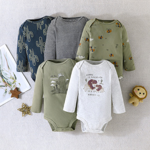 Ensemble Cadeau Douche Style Décontracté Direct Usine pour Bébés Filles Nouveau-nés Été – Grenouillères et Bodys Manches Longues 100% Coton – Nouveauté - Product Image 1