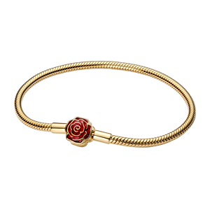 Bracelet en argent sterling 925 plaqué or avec chaîne en os de serpent rotative à deux tons pour femmes, cadeau de vacances - Product Image 2