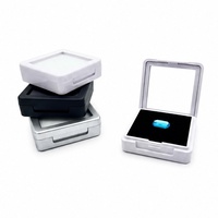Boîte en plastique argentée avec insert en mousse de PVC sur mesure pour accessoires et pierres précieuses