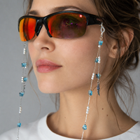 OEM ODM Chaîne de lunettes de soleil élégante et réglable en acier inoxydable Sangle de porte-lunettes en acrylique anti-perte à la mode pour hommes et femmes