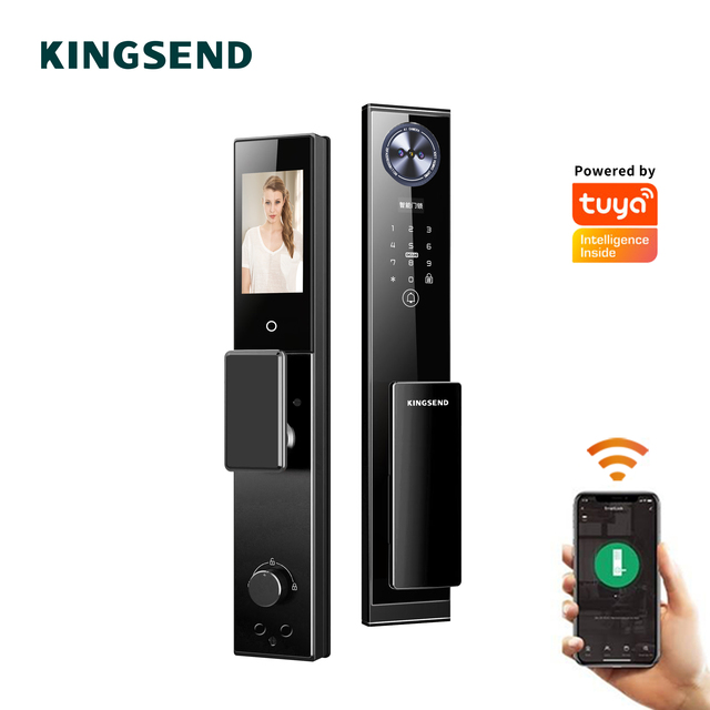 3D Facial Recognition HD Video Intercom Automatic Night Vision Mode and App Control Smart Home Security Door Lock