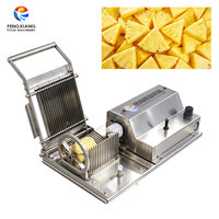 Commerciële ananasring-snijder en -splitter combinatiemachine, pneumatische sectieer- en dikte-instelbare machine, rechtstreeks van de fabriek
