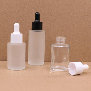 Botella de suero de vidrio transparente de 30ml 1oz 50ml 60ml 100ml con cuentagotas transparente para serigrafía y embalaje - Product Image 6