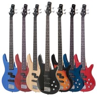4-String Electric Bass Guitar for Beginners with Rosewood Fretboard and Beech Wood Back/Sides-Student & Home Practice