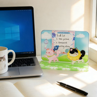 Support d'affichage en acrylique personnalisé, support imprimé sur mesure pour la décoration de bureau, support de table en acrylique