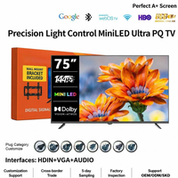 TV LED Pintar 75 Inci dengan Android dan WiFi 4K Ultra HD Berbagai Ukuran Termasuk 32 43 50 55 65 75 85 Inci