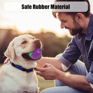 Jouet à mâcher interactif et durable pour chien, balle de sport couineuse, écologique, en caoutchouc TPR coloré, anti-ennui, 60g, pour l'extérieur, vente en gros - Product Image 6