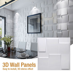 สติกเกอร์ติดกระเบื้อง PVC 3D กันน้ำติดผนังวอลเปเปอร์ตกแต่งภายในผนังบอร์ดออกแบบตกแต่งบ้านสีขาว - Product Image 2